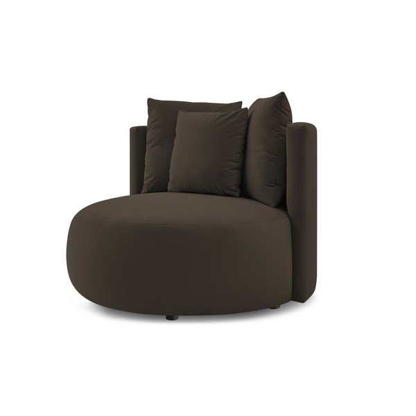 Brązowy aksamitny fotel Cesar – Bobochic Paris