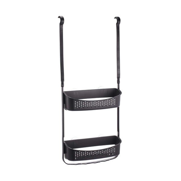 Wisząca plastikowa półka łazienkowa w kolorze matowej czerni Vesper – douceur d'intérieur-image-3