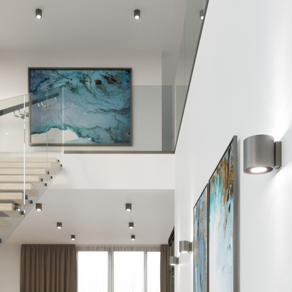 Ciemnoszara lampa punktowa ø 10 cm Roda – Sollux-image-1