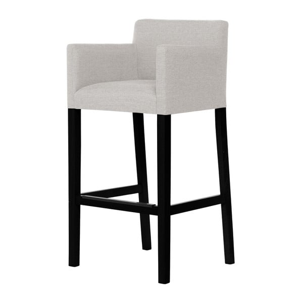 Kremowe krzesło barowe z czarnymi nogami Ted Lapidus Maison Sillage