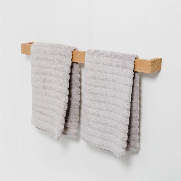 Wieszak ścienny na ręczniki z drewna dębowego Wireworks-image-1