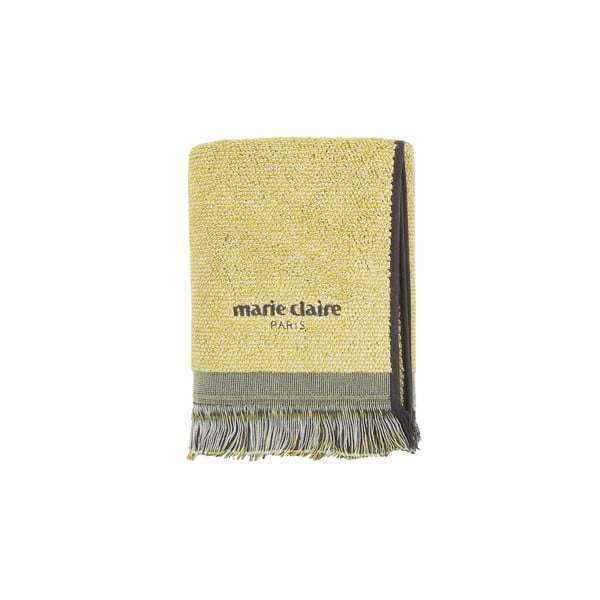 Żółty ręcznik Marie Claire Colza, 50x90 cm