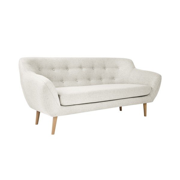 Kremowa sofa 3-osobowa z jasnymi nogami Mazzini Sofas Sicile-image-2