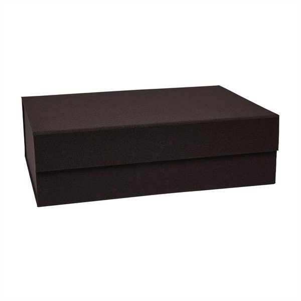 Ciemnobrązowy kartonowy pojemnik z pokrywką 45x33x15 cm Hako – OYOY Living Design