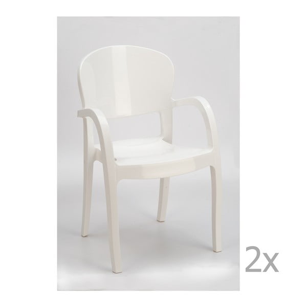 Zestaw 2 białych krzeseł Castagnetti Penelope