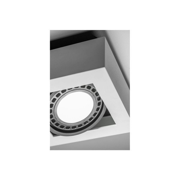 Biała lampa sufitowa z metalowym kloszem 18,5x18,5 cm Loid – GTV-image-1