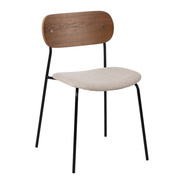 Brązowo-kremowe krzesła zestaw 4 szt. Moe – Ixia