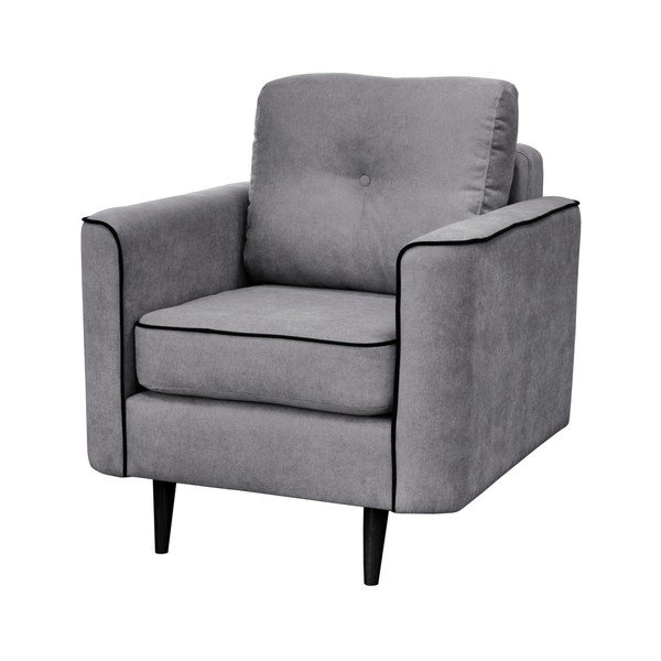 Szary fotel z ciemnymi nogami Mazzini Sofas Wasp-image-2