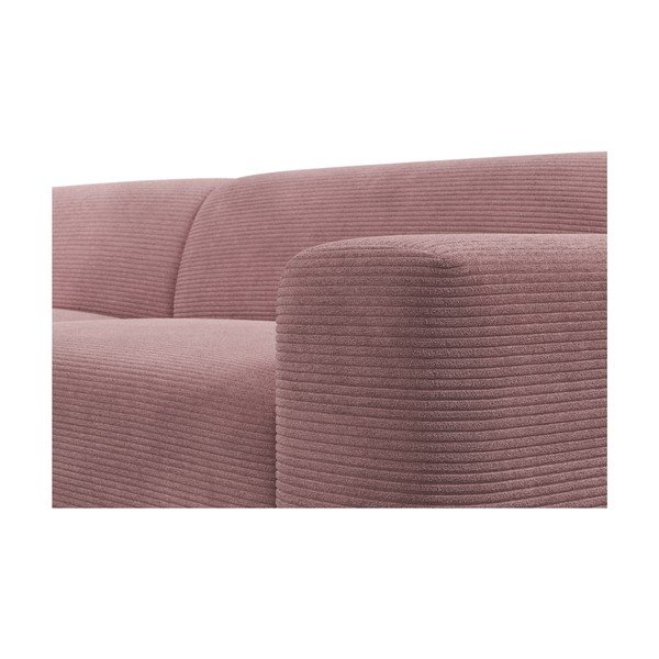 Różowy sztruksowy narożnik Marie Claire Home Karen, 260 cm, prawostronny-image-1