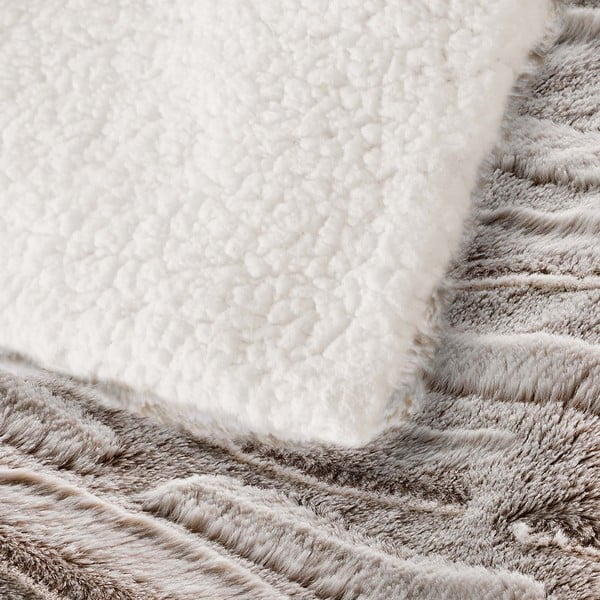 Beżowy koc z mikropluszu 180x220 cm Lynx – douceur d'intérieur-image-4