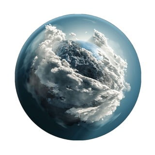 Dekoracja ścienna Styler Ring Clouds, ø 70 cm