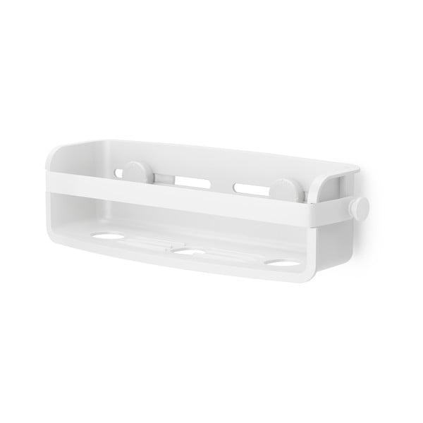 Biała samoprzylepna plastikowa półka łazienkowa Flex – Umbra