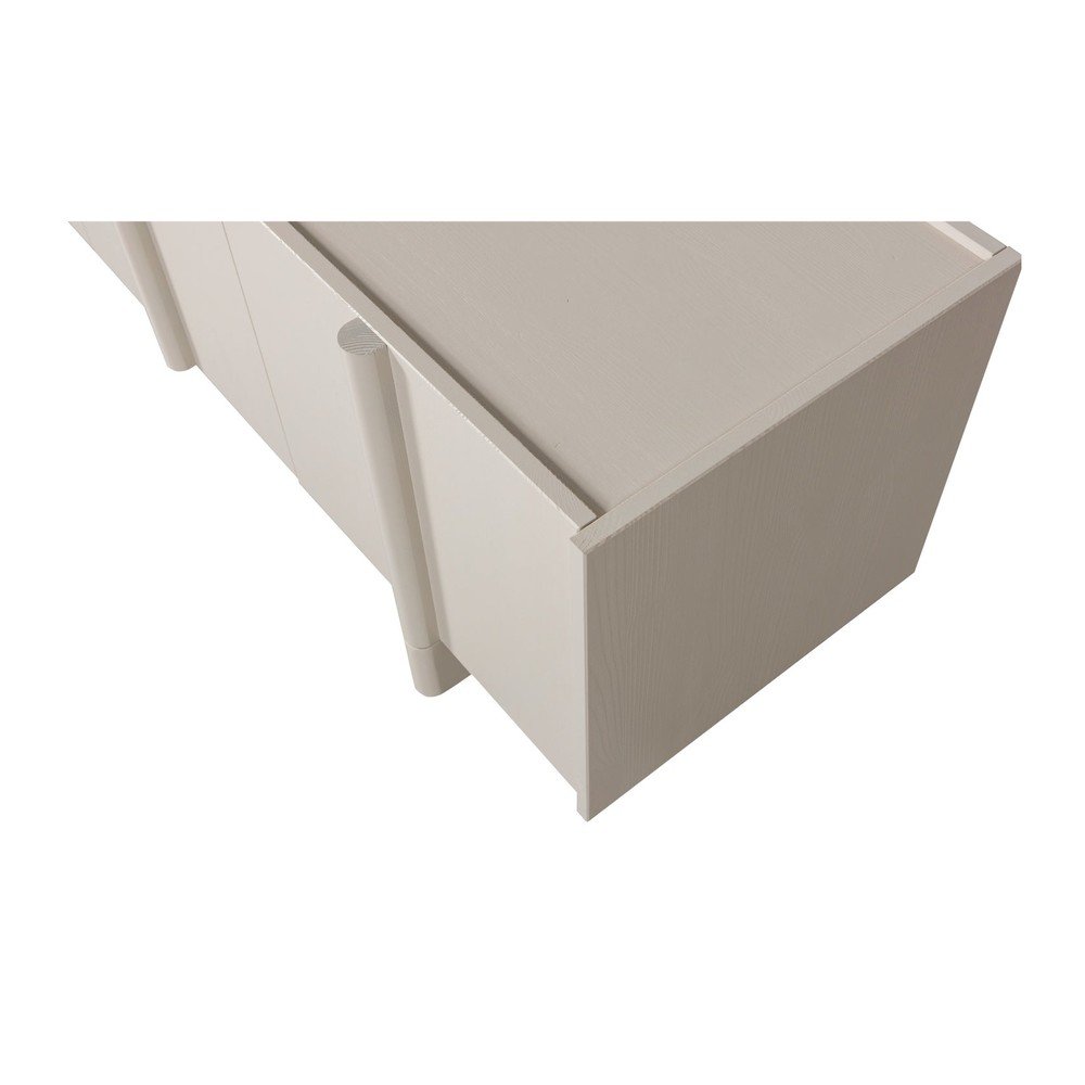 Jasnoszara szafka pod TV z litego drewna sosnowego 152x53x46 cm Basu – WOOOD (zdjęcie 9)