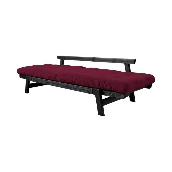 Sofa rozkładana Karup Design Step Black/Light Bordeaux-image-4