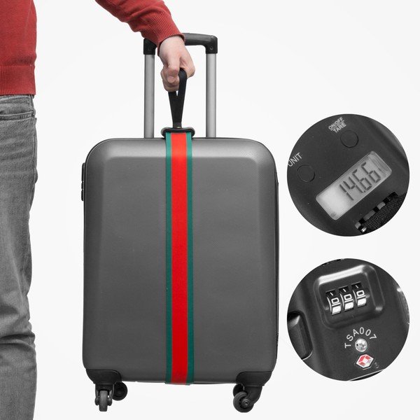 Szary pas na walizkę z wagą cyfrową InnovaGoods-image-2