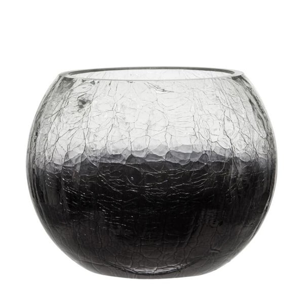 Świecznik Ball Crackle Purple, 15x12 cm