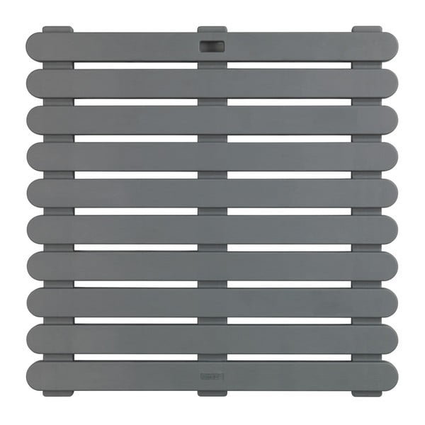 Ciemnoszara wycieraczka odpowiednia na zewnątrz Wenko, 55x55 cm