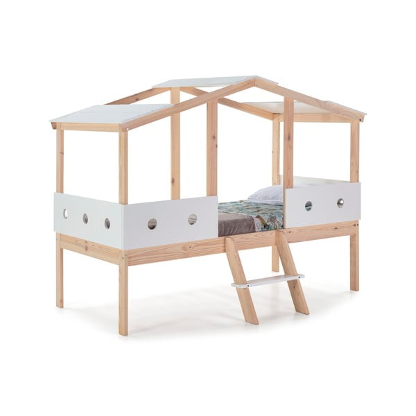 Białe podwyższone łóżko dziecięce Marckeric Compte, 90x190 cm-image-2