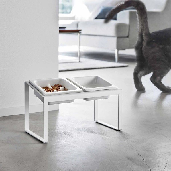 Zestaw misek ze stojakiem dla czworonoga ceramiczny Nooks – YAMAZAKI-image-4