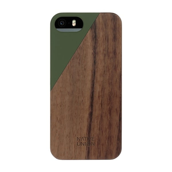 Ochronne etui na telefon Wooden Olive na iPhone 5/5S