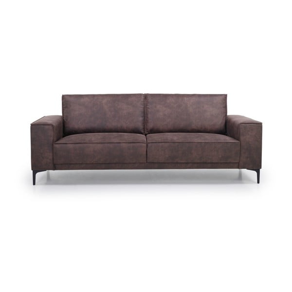 Brązowa sofa z imitacji skóry 224 cm Copenhagen – Scandic