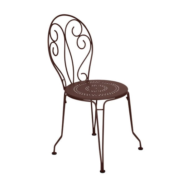 Brązowe krzesło metalowe Fermob Montmartre