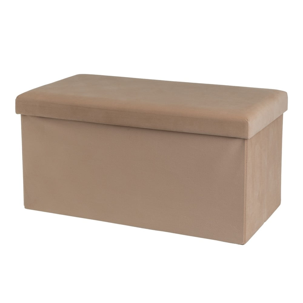 Jasnobrązowy aksamitny puf Estela – Casa Selección