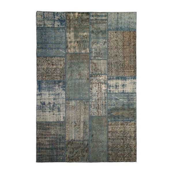 Dywan wełniany Allmode Patchwork Blue, 200x140 cm