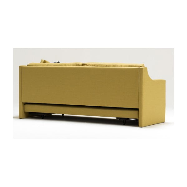 Żółtá 3-osobowa sofa rozkładana Balcab Home Doty-image-1