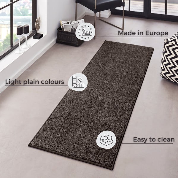 Antracytowy chodnik Hanse Home Pure, 80x300 cm-image-4