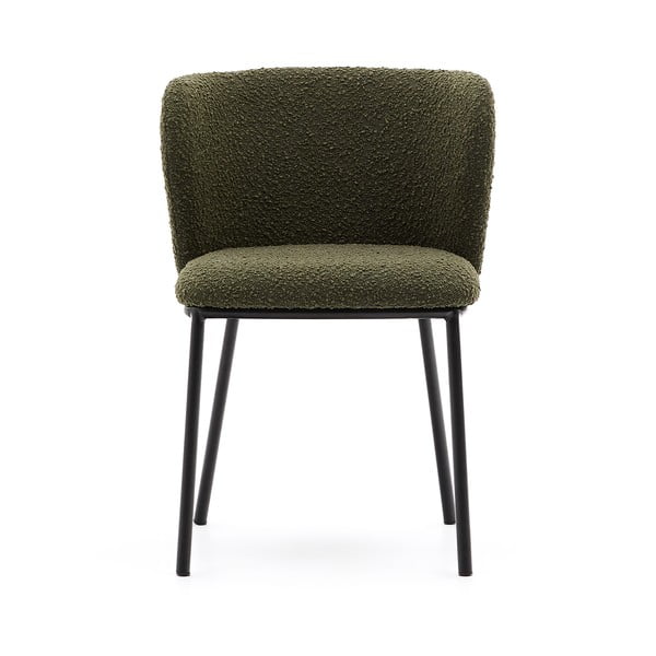 Zielony tapicerowany fotel jadalniany Ciselia – Kave Home-image-1