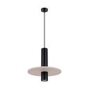 Czarna/beżowa metalowa lampa wisząca ø 30 cm Olisa – Sollux