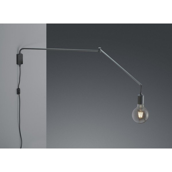 Kinkiet z elastyczną konstrukcją do kontaktu w kolorze matowej czerni Line – Trio-image-2