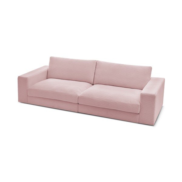 Różowa sztruksowa sofa 274 cm Leonard – Bobochic Paris-image-4