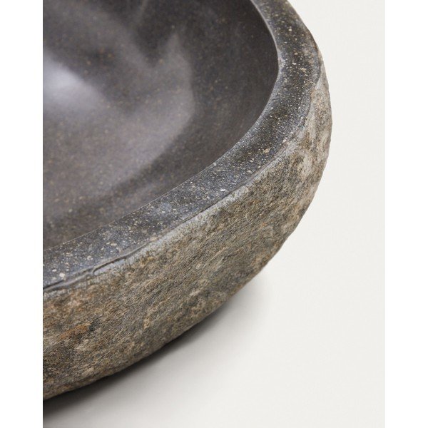 Szara kamienna okrągła umywalka ø 40 cm Tetsu – Kave Home-image-4