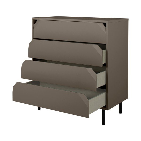 Ciemnoszara wysoka komoda 90x96 cm Corner – Tenzo-image-3