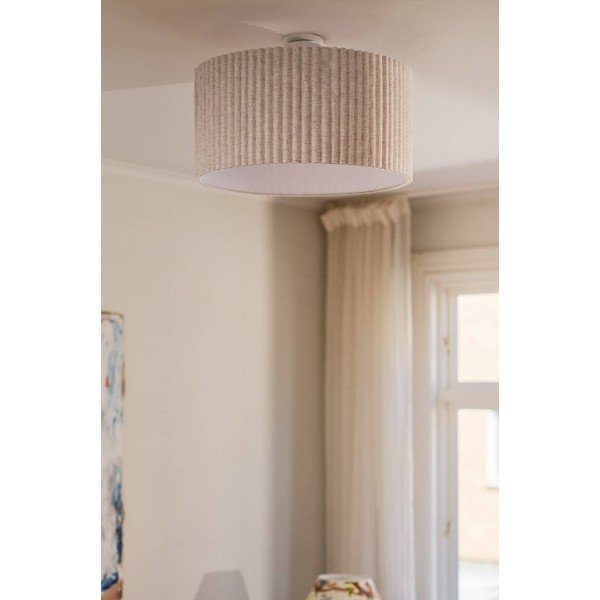 Beżowa lniana lampa sufitowa ø 60 cm Alina – Jotex-image-2