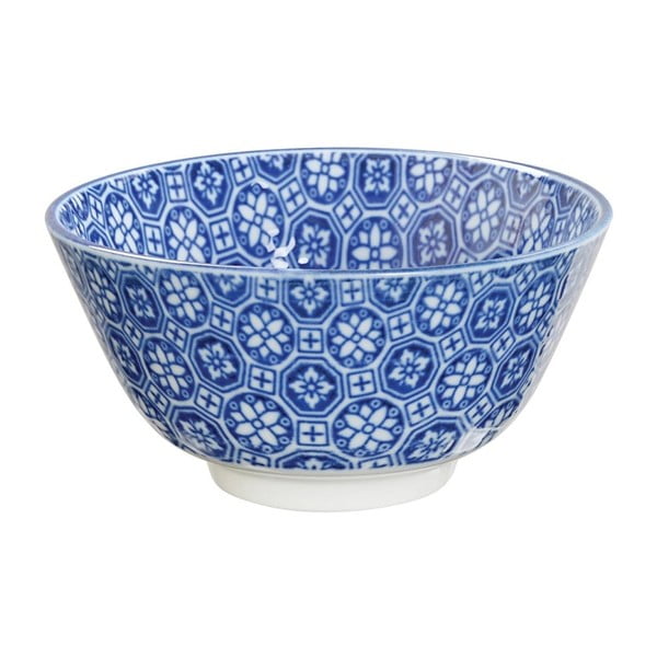 Niebieska miseczka porcelanowa na ryż Tokyo Design Studio Flower, ⌀ 12 cm