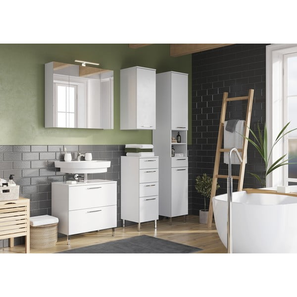 Biała szafka pod umywalkę 60x60 cm Arvada – Germania-image-3