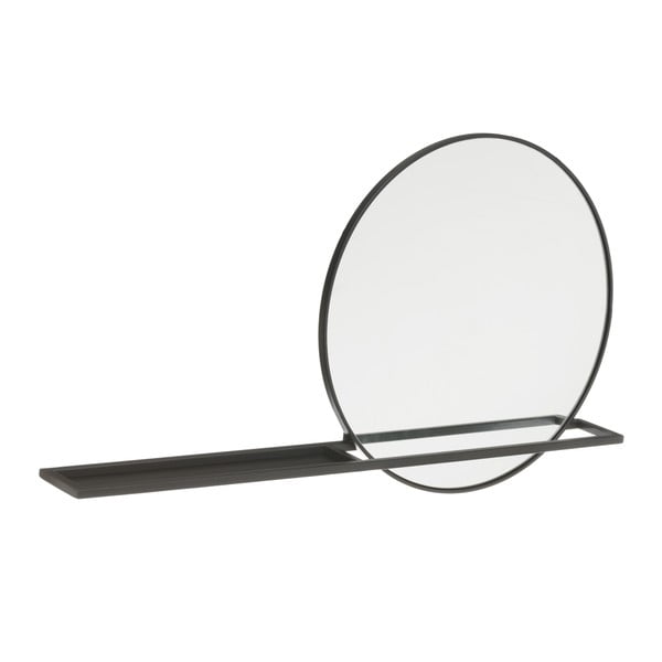 Lustro ścienne z półką ø 50 cm – Ixia