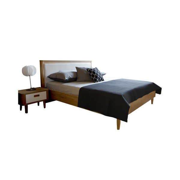 Białe łóżko 2-osobowe Mazzini Beds Scandi, 140x200 cm-image-4