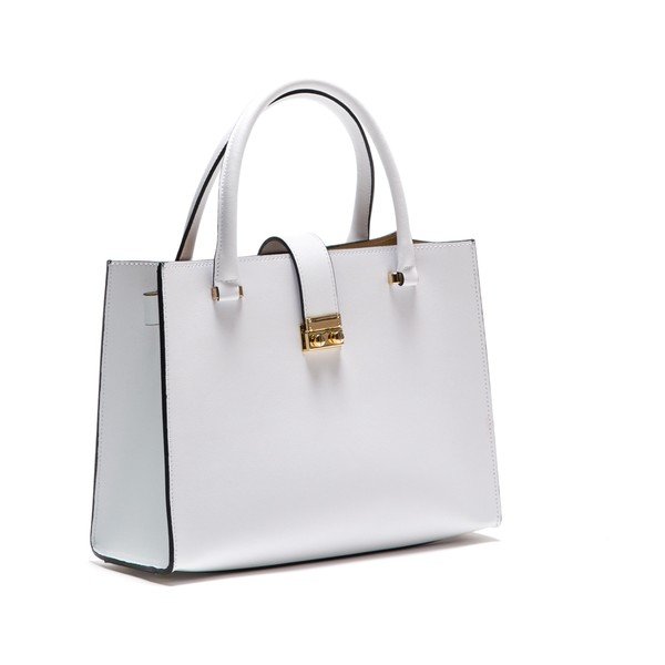 Torebka skórzana Anna Luchini 448 Bianco-image-1