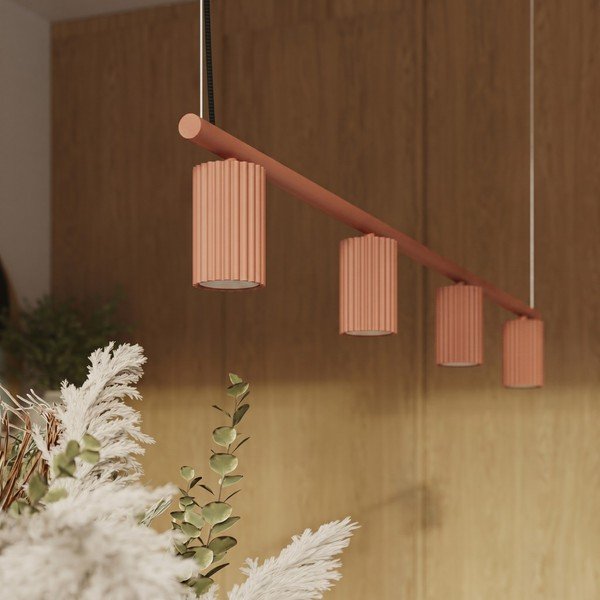 Ceglasta aluminiowa lampa wisząca Gleam – Sollux-image-1