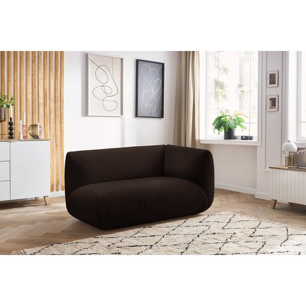 Ciemnobrązowy sztruksowy moduł sofy (prawostronny) Lecomte – Bobochic Paris-image-1