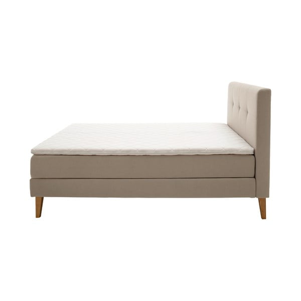 Beżowe łóżko boxspring 160x200 cm Stockholm – Meise Möbel-image-4