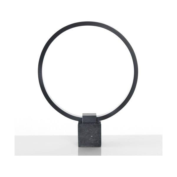 Czarna lampa stołowa Tomasucci Ring, wys. 37 cm