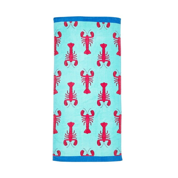 Niebieski bawełniany ręcznik plażowy 76x160 cm Lobster – Catherine Lansfield