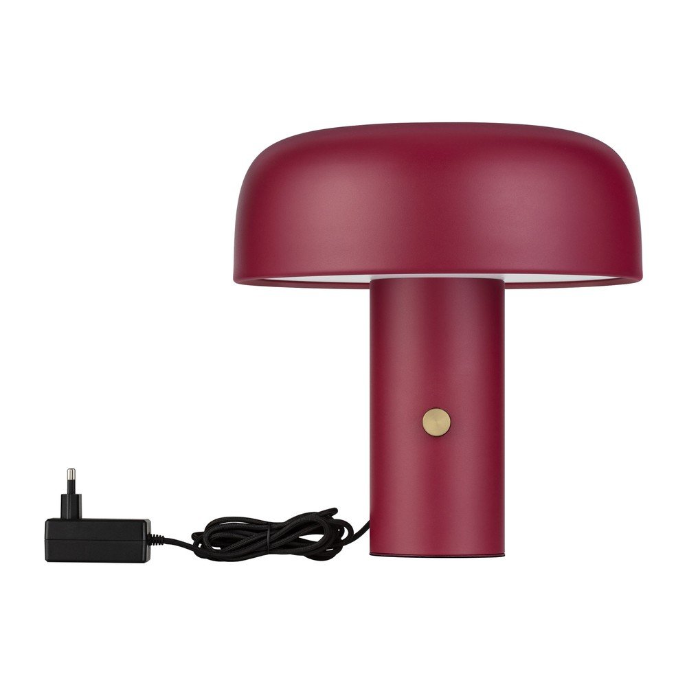 Bordowa metalowa lampa stołowa LED ze ściemniaczem (wysokość 31 cm) Noelia – Nova Luce