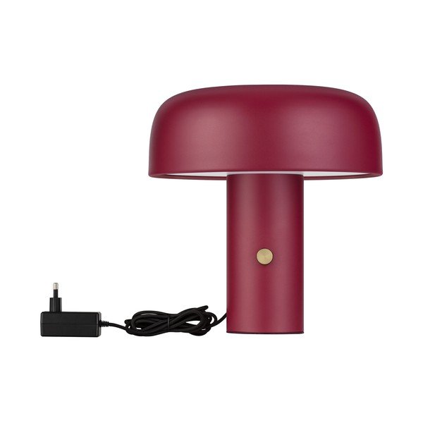 Bordowa metalowa lampa stołowa LED ze ściemniaczem (wysokość 31 cm) Noelia – Nova Luce