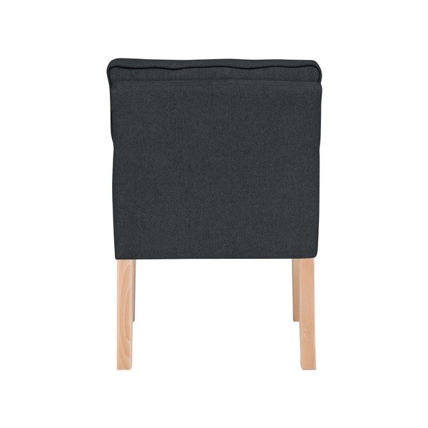 Czarny fotel z podłokietnikami Micadoni Home Mista-image-2